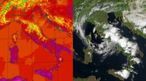 Temperature massime e satellite 17 giugno
