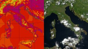 Temperature massime e satellite 19 giugno