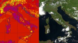 Temperature massime e satellite 20 giugno