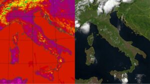 Temperature massime e satellite 23 giugno