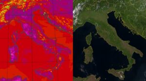 Temperature massime e satellite 29 giugno