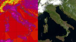 Temperature massime e satellite 30 giugno