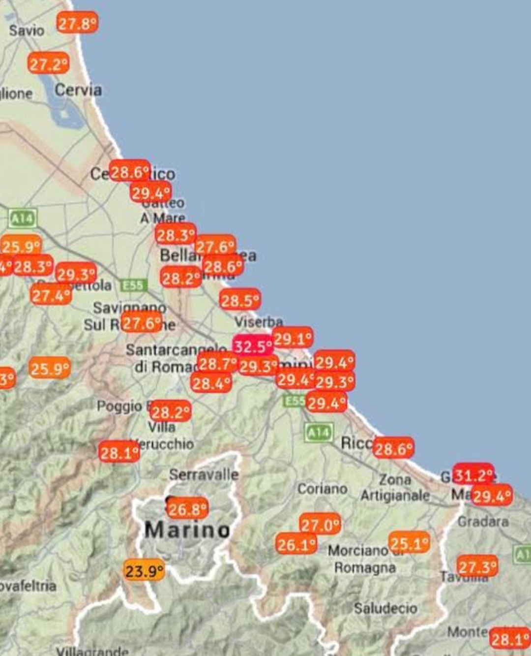 Temperature minime Romagna