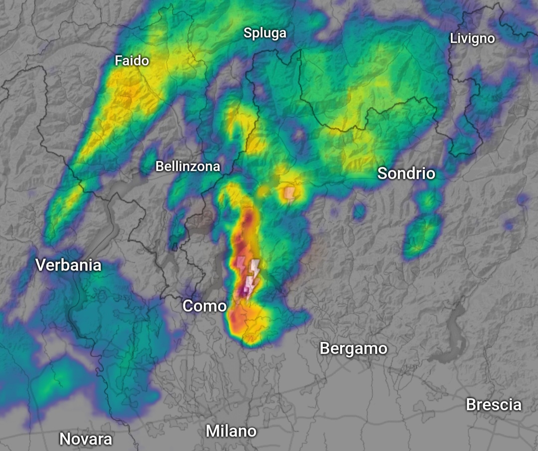 Temporali Como e Lecco