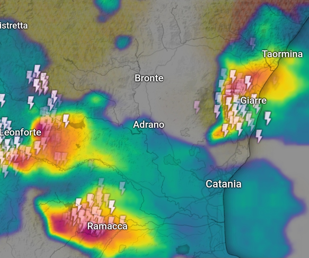 Temporali fulmini Sicilia