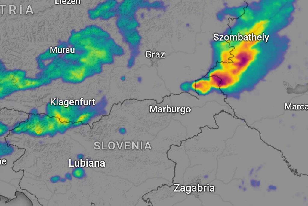 Temporali grandine Slovenia