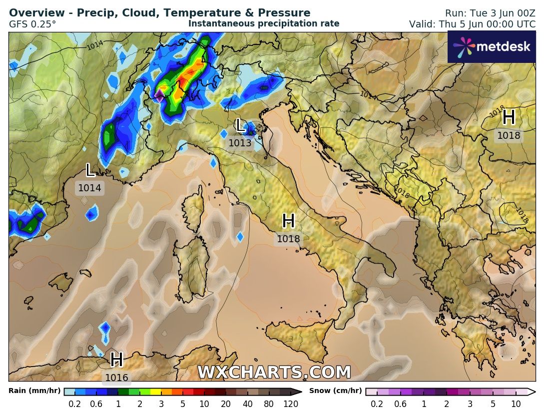 Temporali Nord Italia 5 giugno