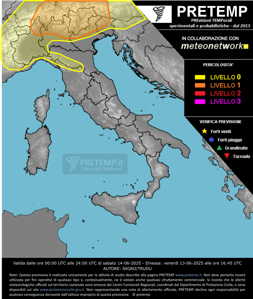 allerta meteo 14 giugno