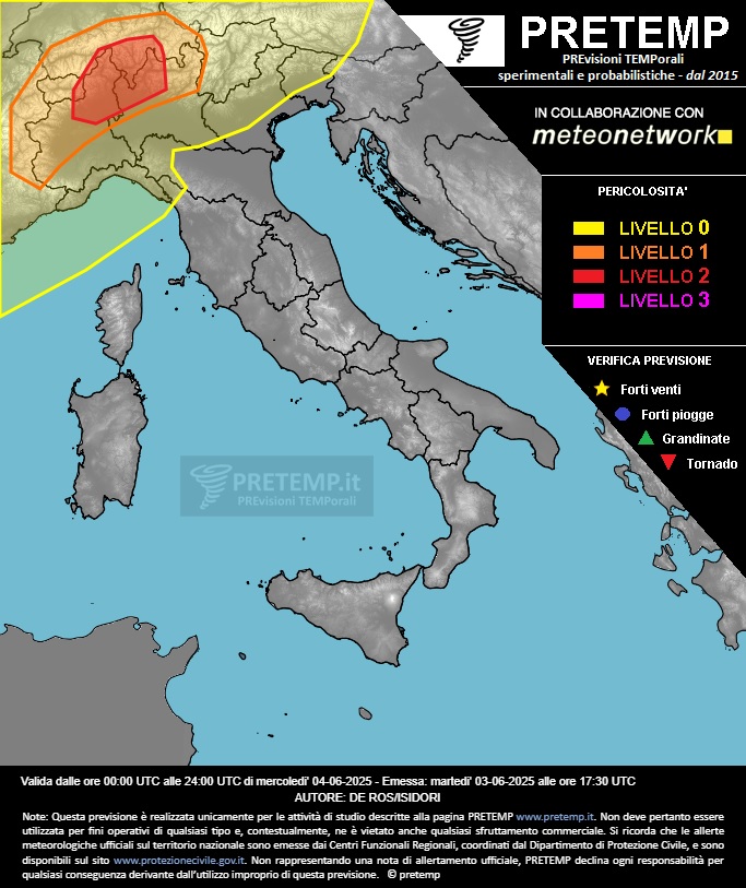 allerta meteo 4 giugno