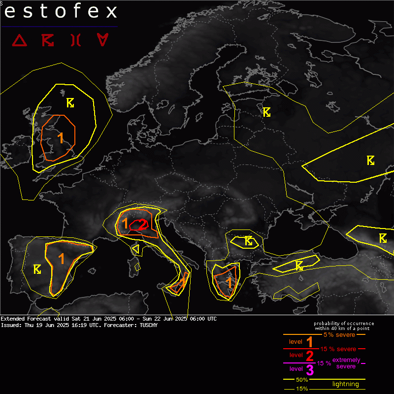 allerta meteo oggi estofex