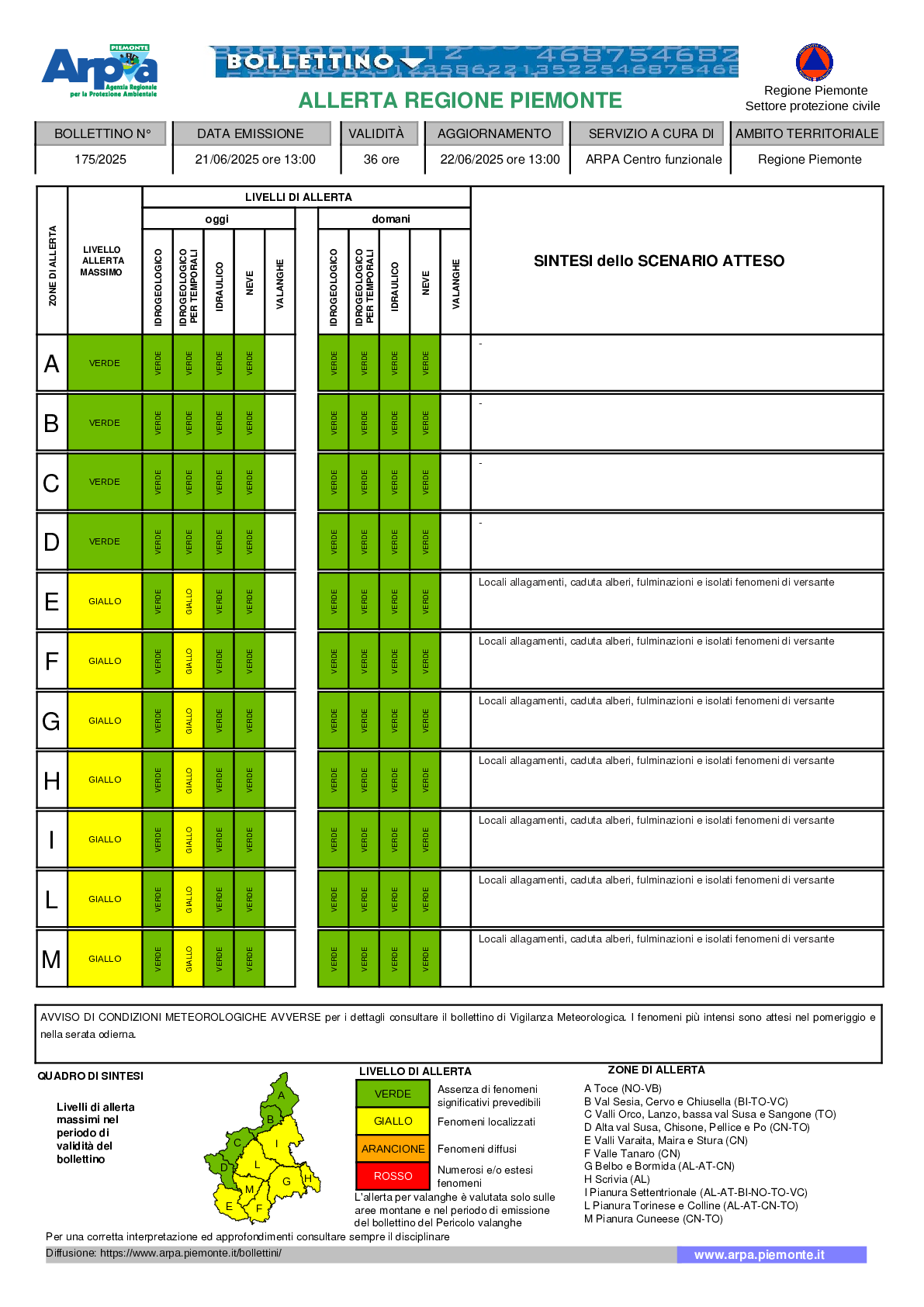 allerta meteo piemonte