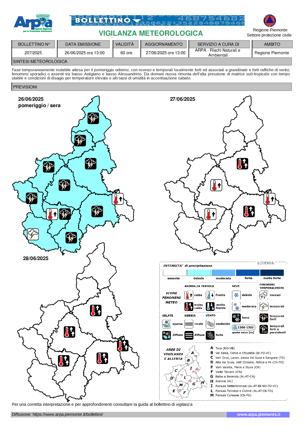 allerta meteo piemonte