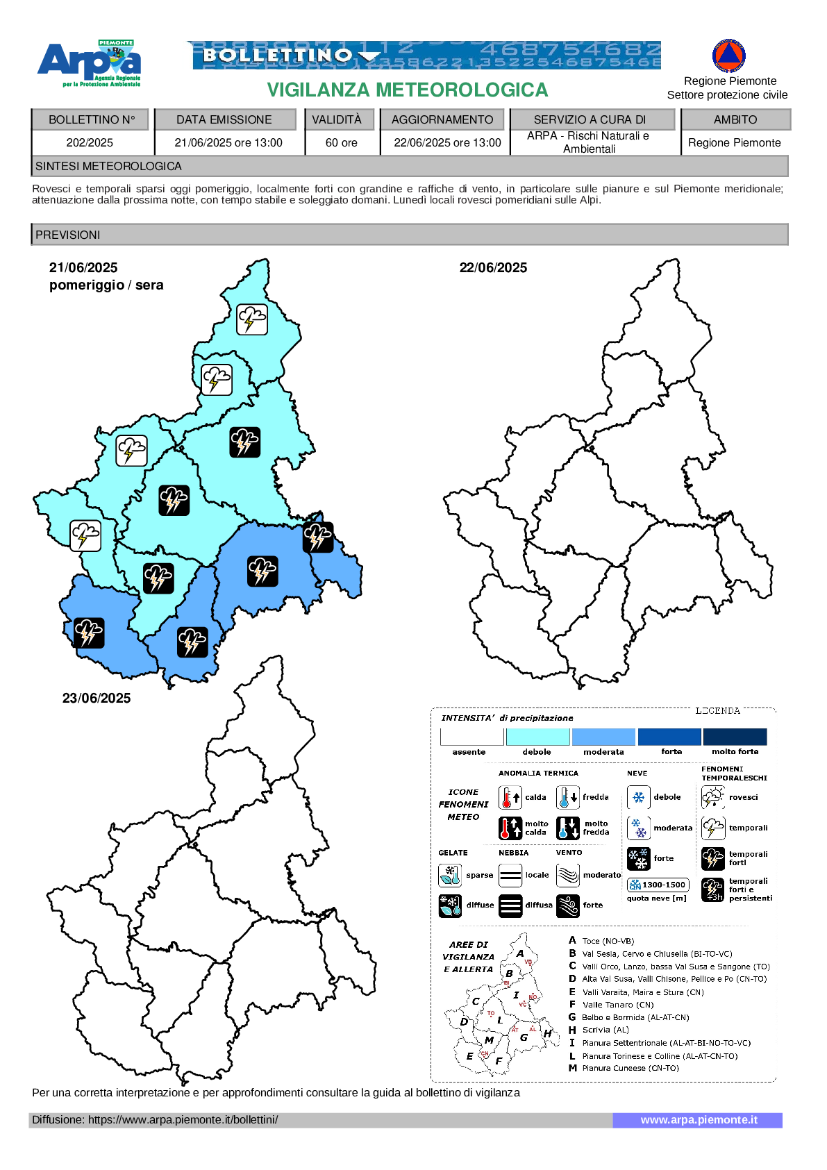 allerta meteo piemonte