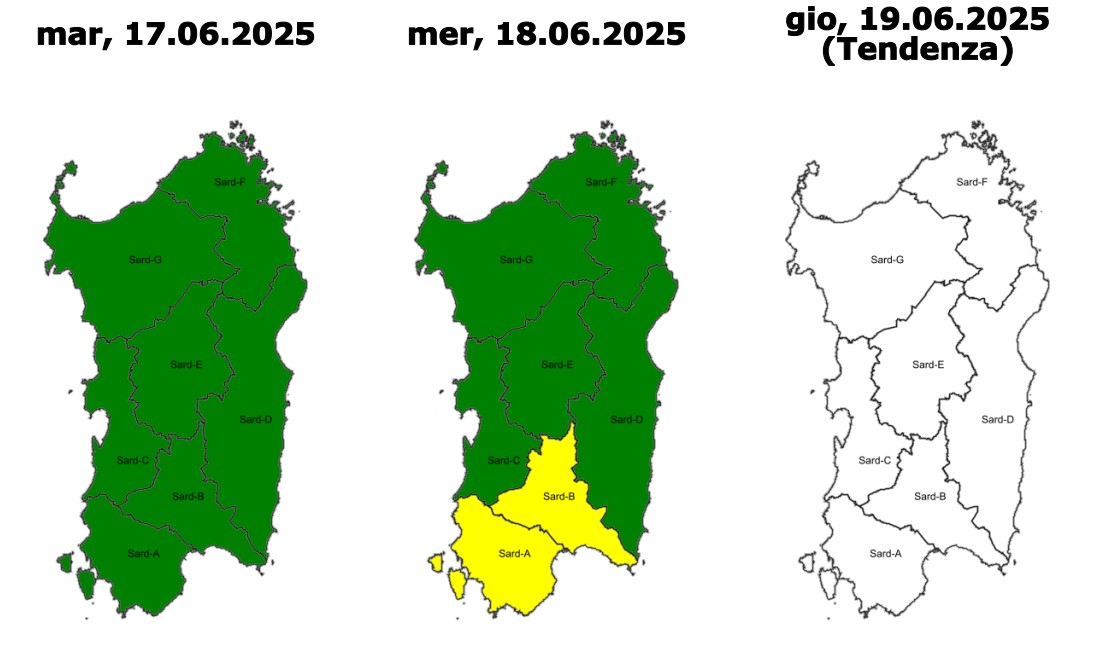 allerta meteo sardegna 18 giugno