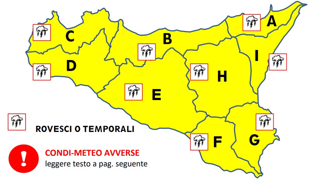 allerta meteo sicilia 19 giugno