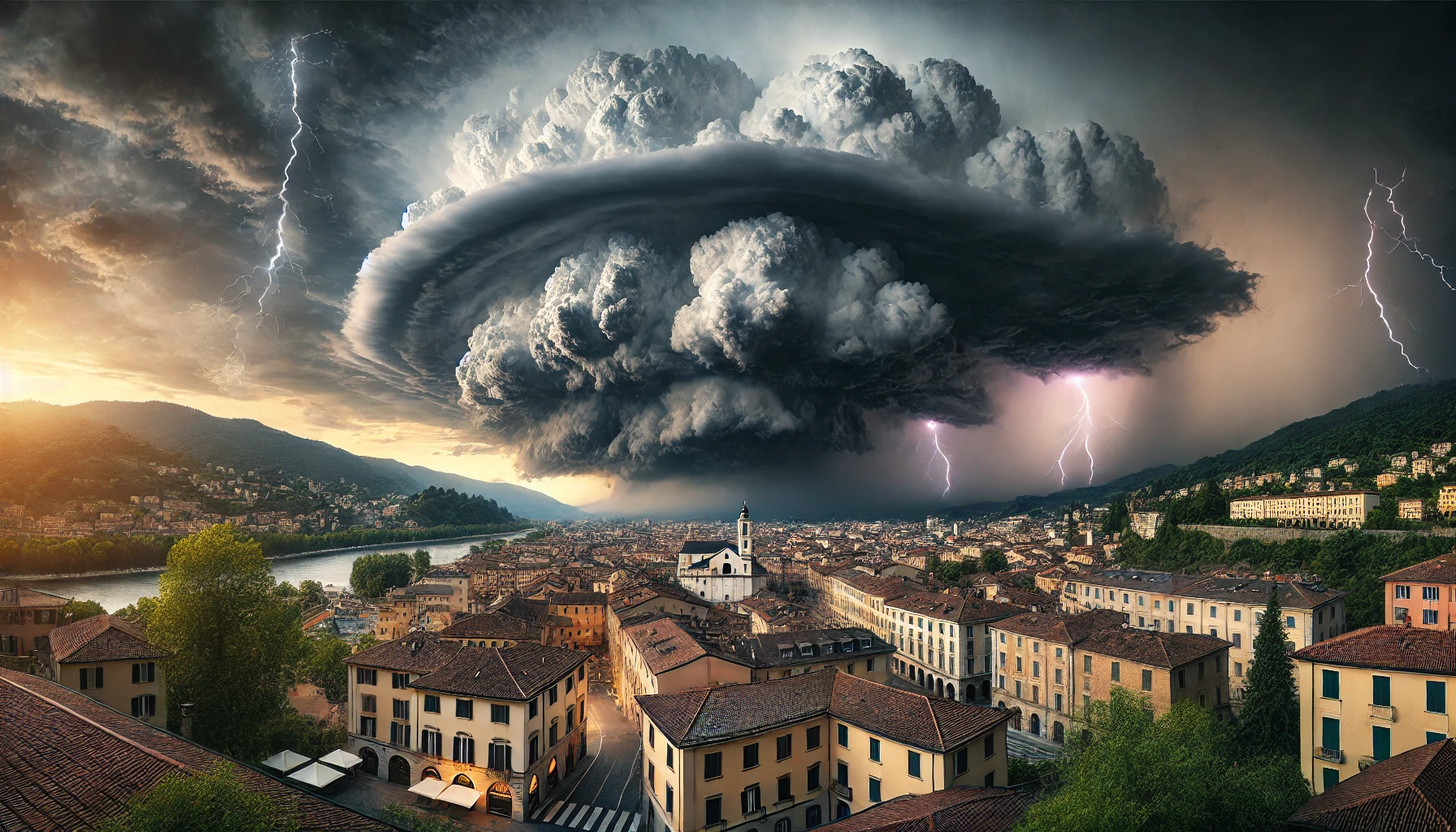 Allerta Meteo, domani torna il maltempo: rischio supercelle con nubifragi, grandine grossa e forte vento, le aree più colpite