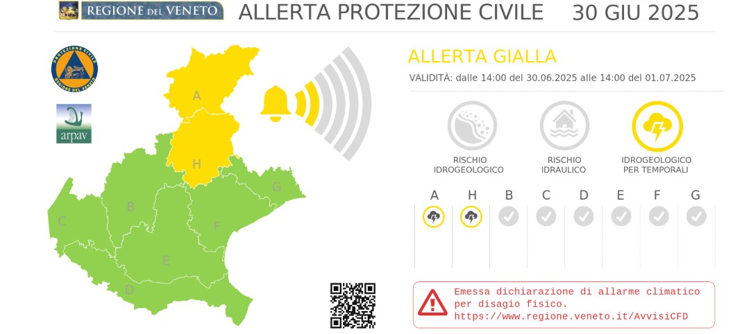 allerta meteo veneto 30 giugno-1 luglio