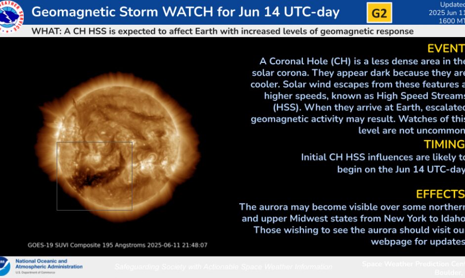 allerta tempesta geomagnetica g2 cir terra 14 giugno