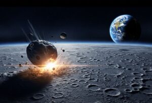 asteroide luna terra