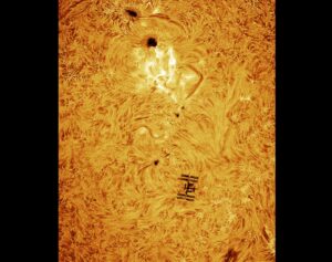brillamento stazione spaziale sole