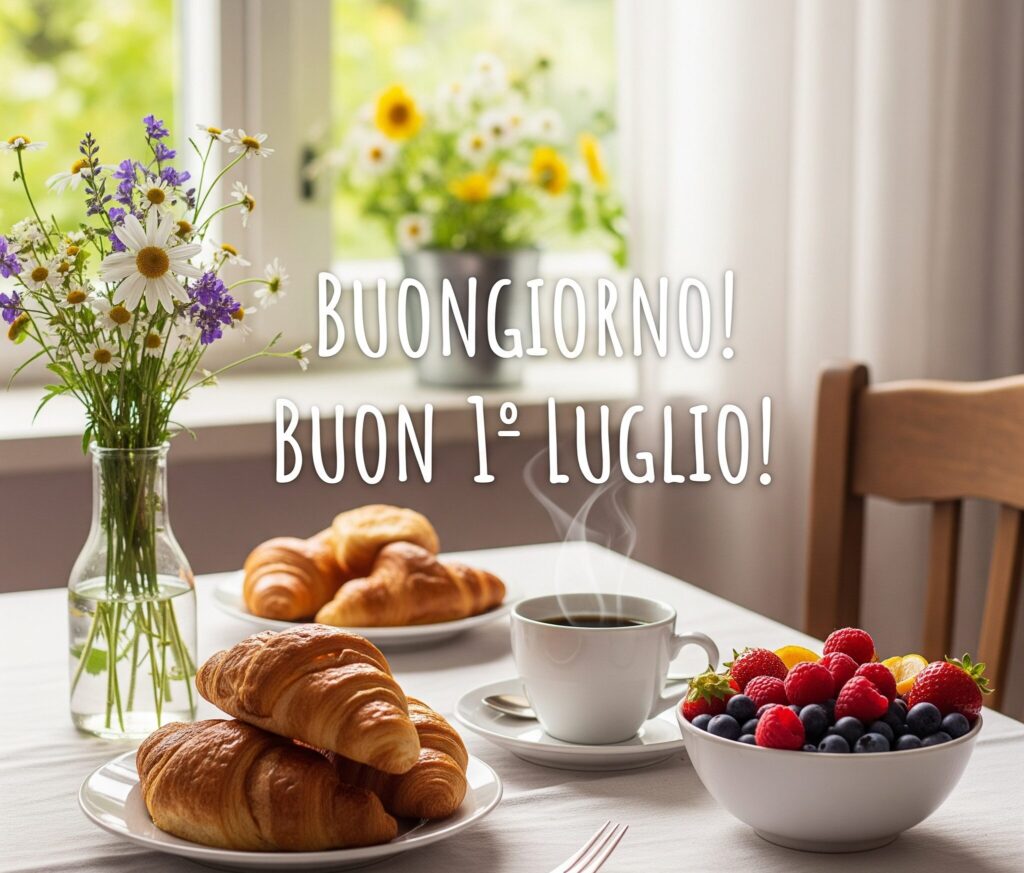 buongiorno buon 1 luglio 2025 immagini frasi nuove originali simpatiche