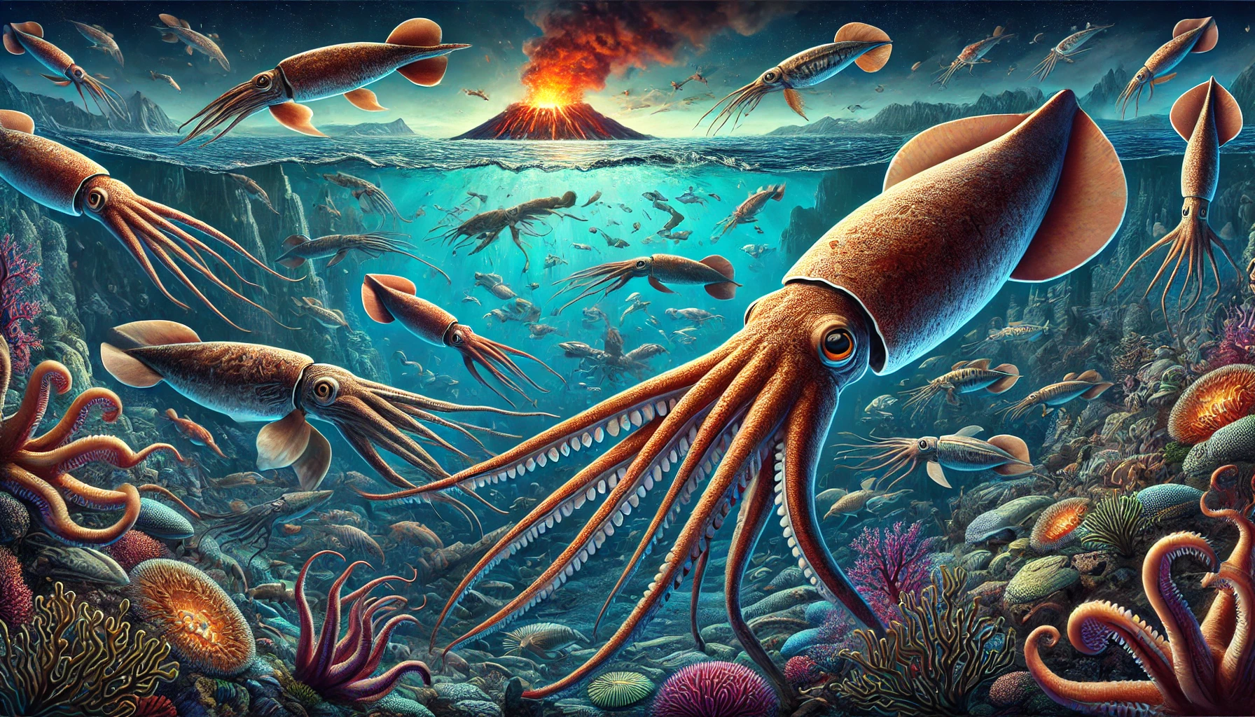 I calamari dominavano gli oceani 100 milioni di anni fa: lo indicano nuovi fossili estratti digitalmente dalla roccia