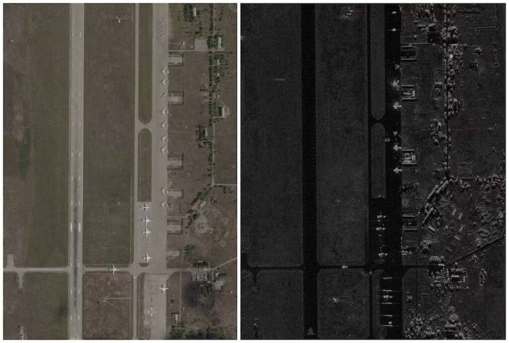 danni aeroporti russi droni ucraini