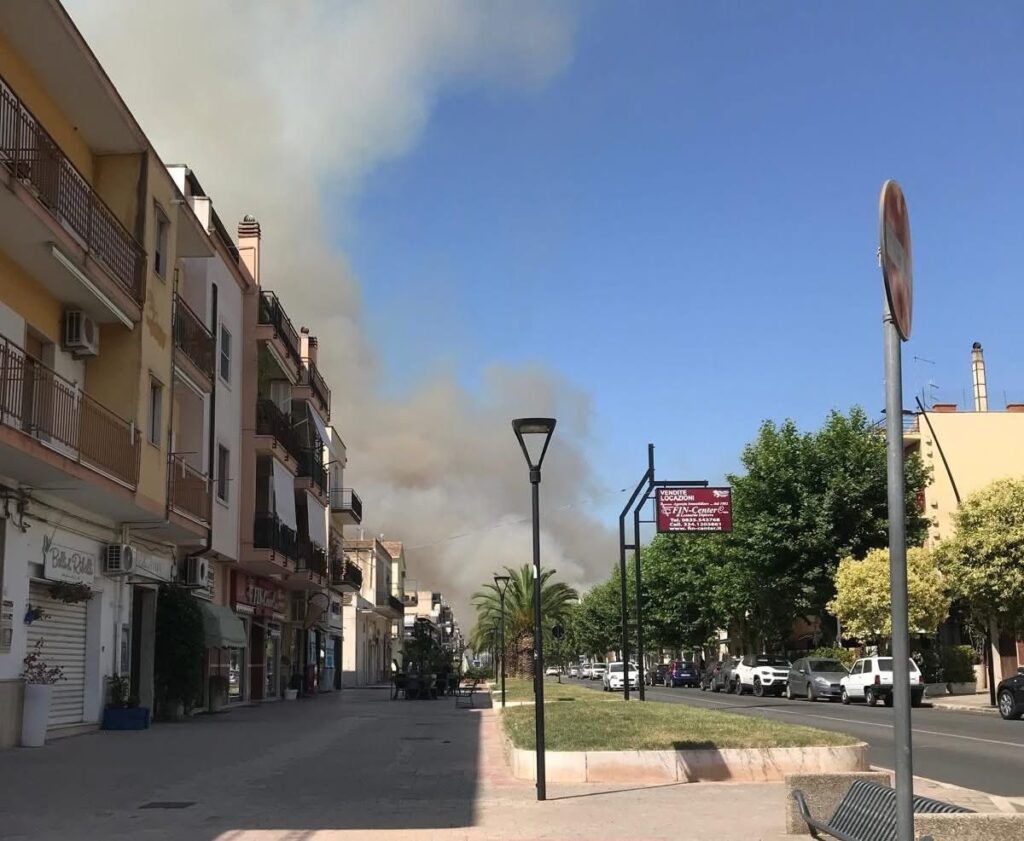 incendio Bernalda basilicata
