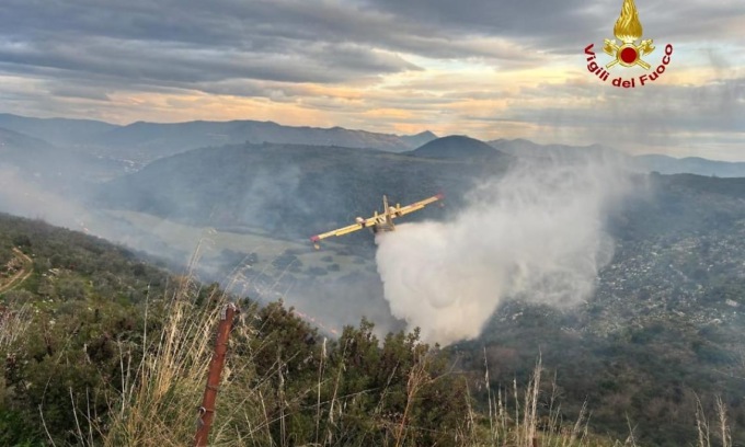 incendio monti Aurunci lazio