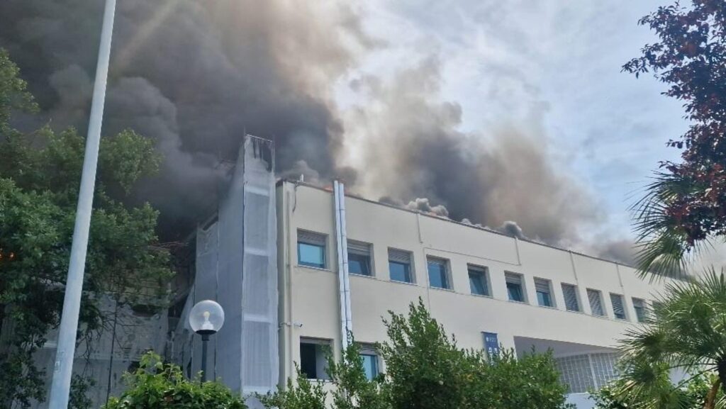 Incendio università Viterbo