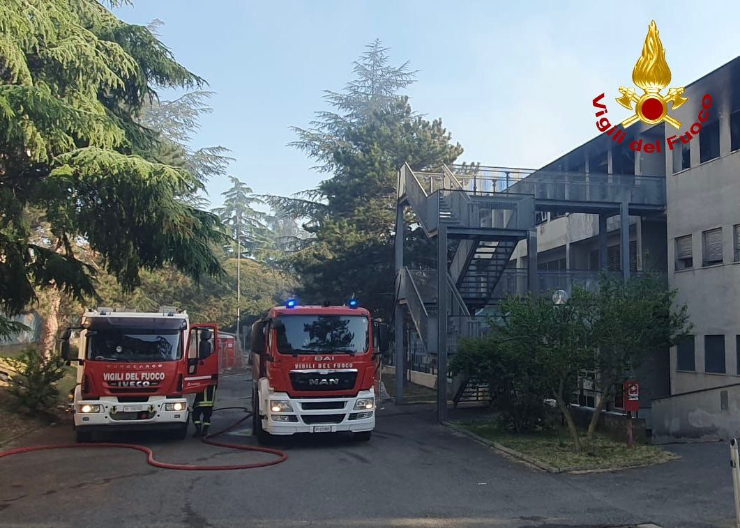 Viterbo, maxi incendio all’Istituto di Agraria: la denuncia di carenze gravi nei mezzi e nel personale