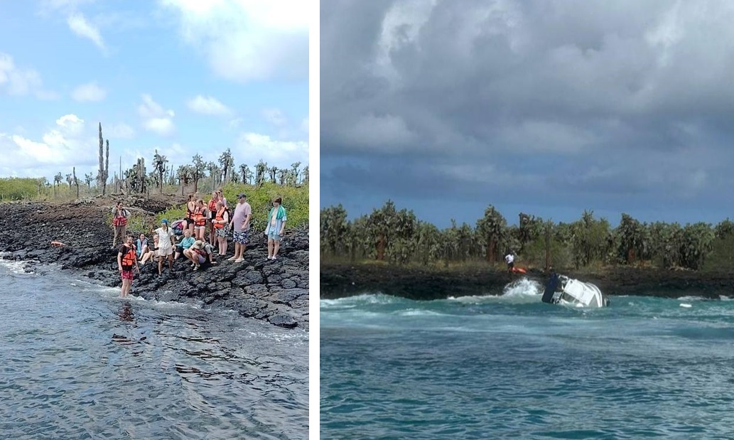 Naufragio alle Galapagos, tratti in salvo 25 turisti e 3 guide