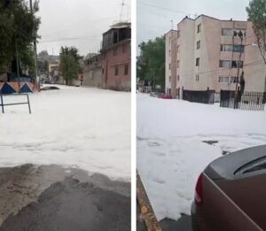 maltempo piogge messico schiuma tossica