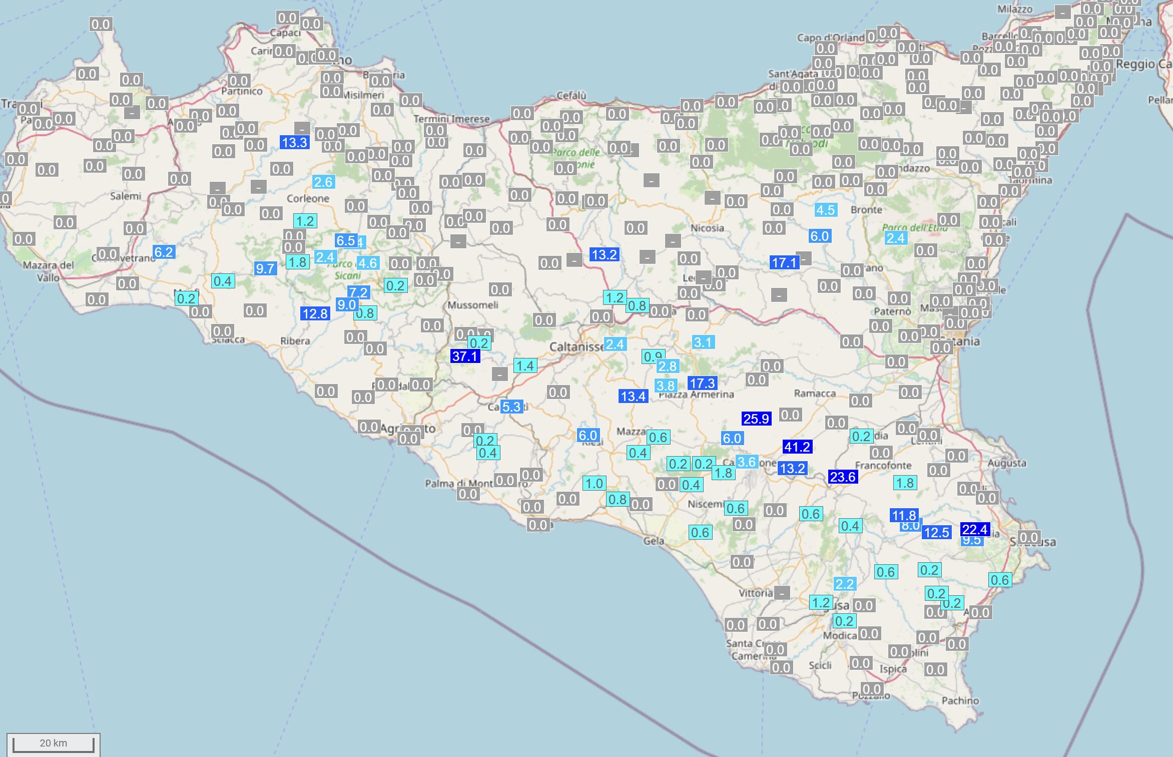 Maltempo, anche oggi temporali pomeridiani in Sicilia: nubifragi dai Sicani agli Iblei | DATI