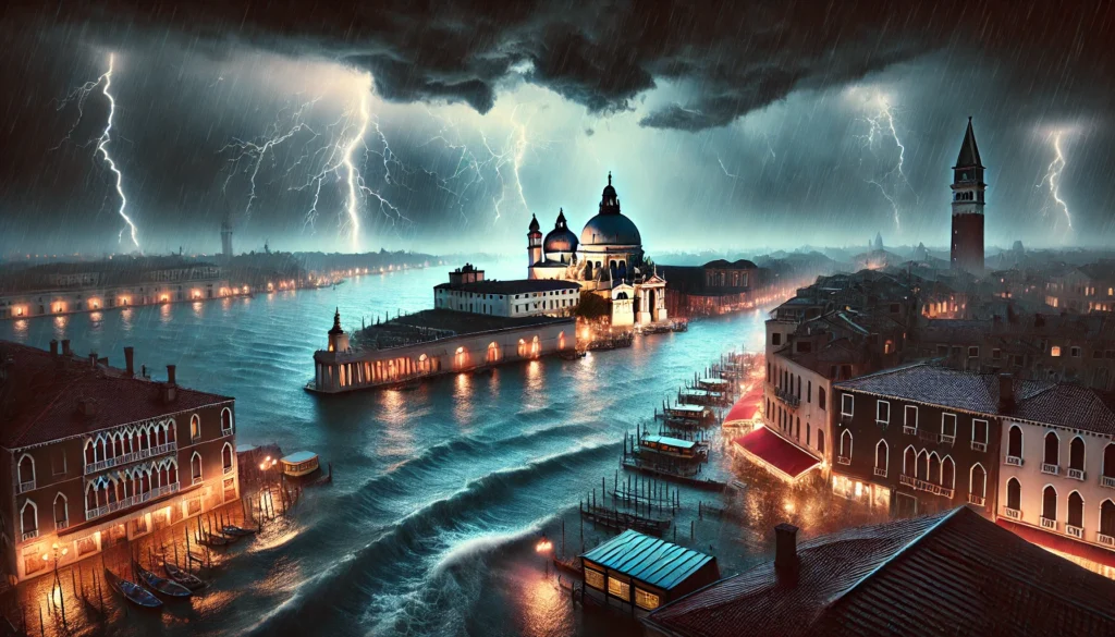 maltempo temporale venezia notte