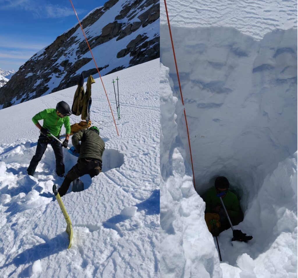 monitoraggio ghiacciaio del Timorion valle d'aosta
