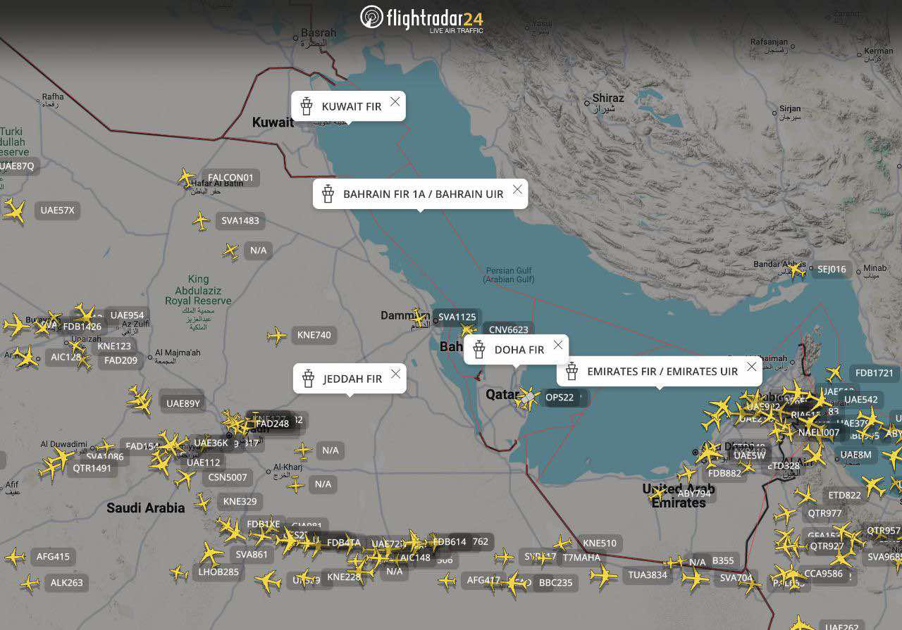 Iran, in corso la riapertura dello spazio aereo nel Golfo Persico