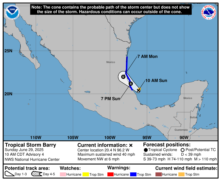 tempesta tropicale barry