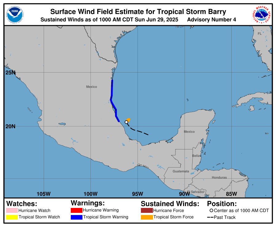 tempesta tropicale barry