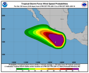 tempesta tropicale dalila messico
