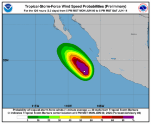 tempesta tropicale uragano barbara
