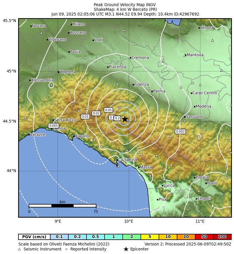 terremoto berceto parma emilia romagna