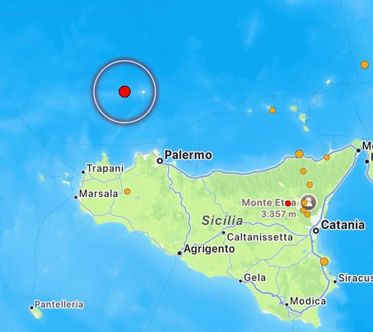 terremoto ustica tirreno