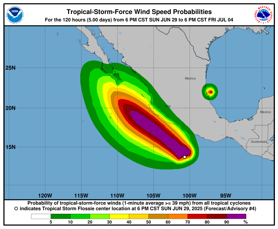 uragano tempeste topicali messico barry flossie