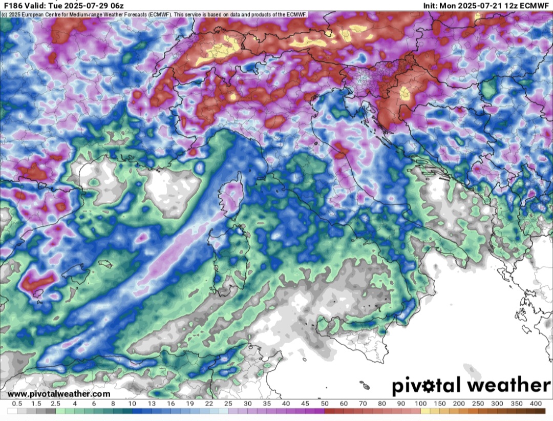Accumulo precipitazioni al 29 luglio