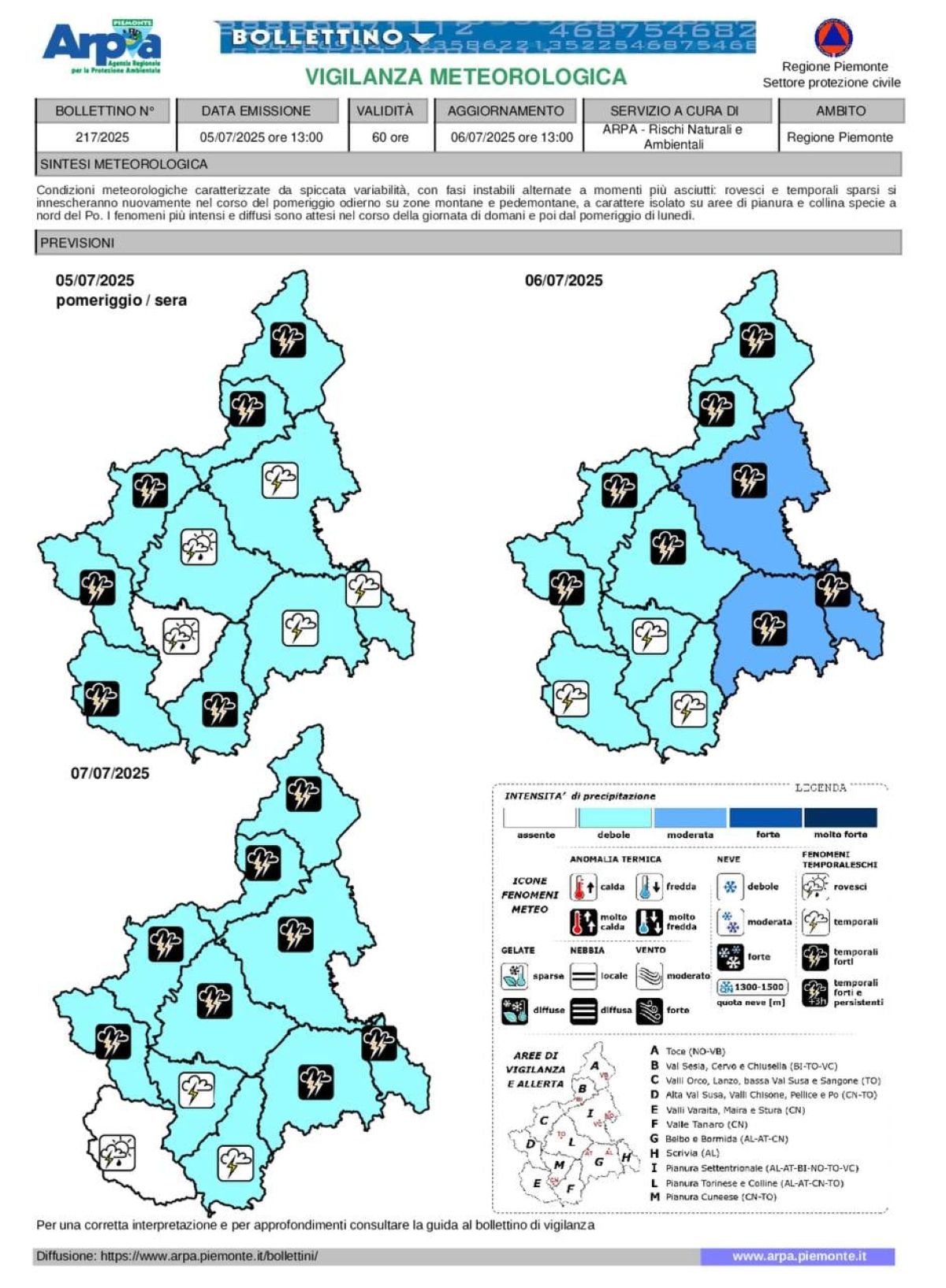 allerta meteo piemonte ultima ora