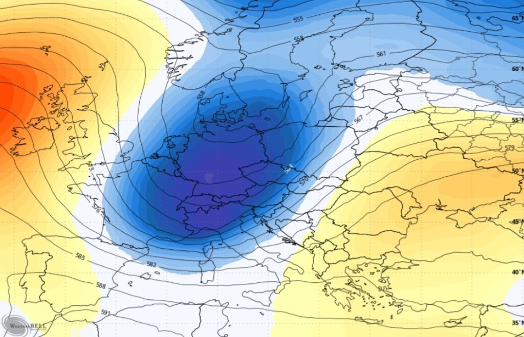 Anomalie geopotenziali 500 hPa 6-7 luglio