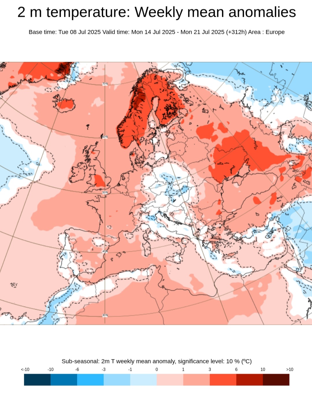 Anomalie termiche 2 metri 14-20 luglio