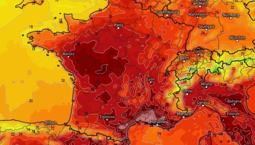 Caldo Francia 17-18 luglio