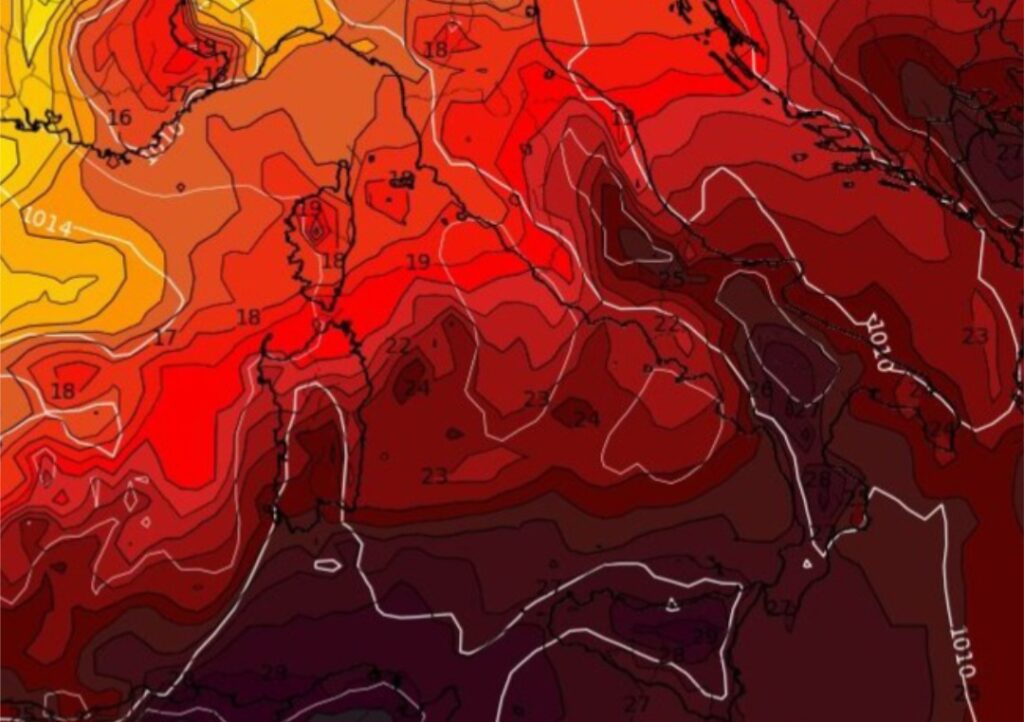 Caldo Sardegna 23 luglio